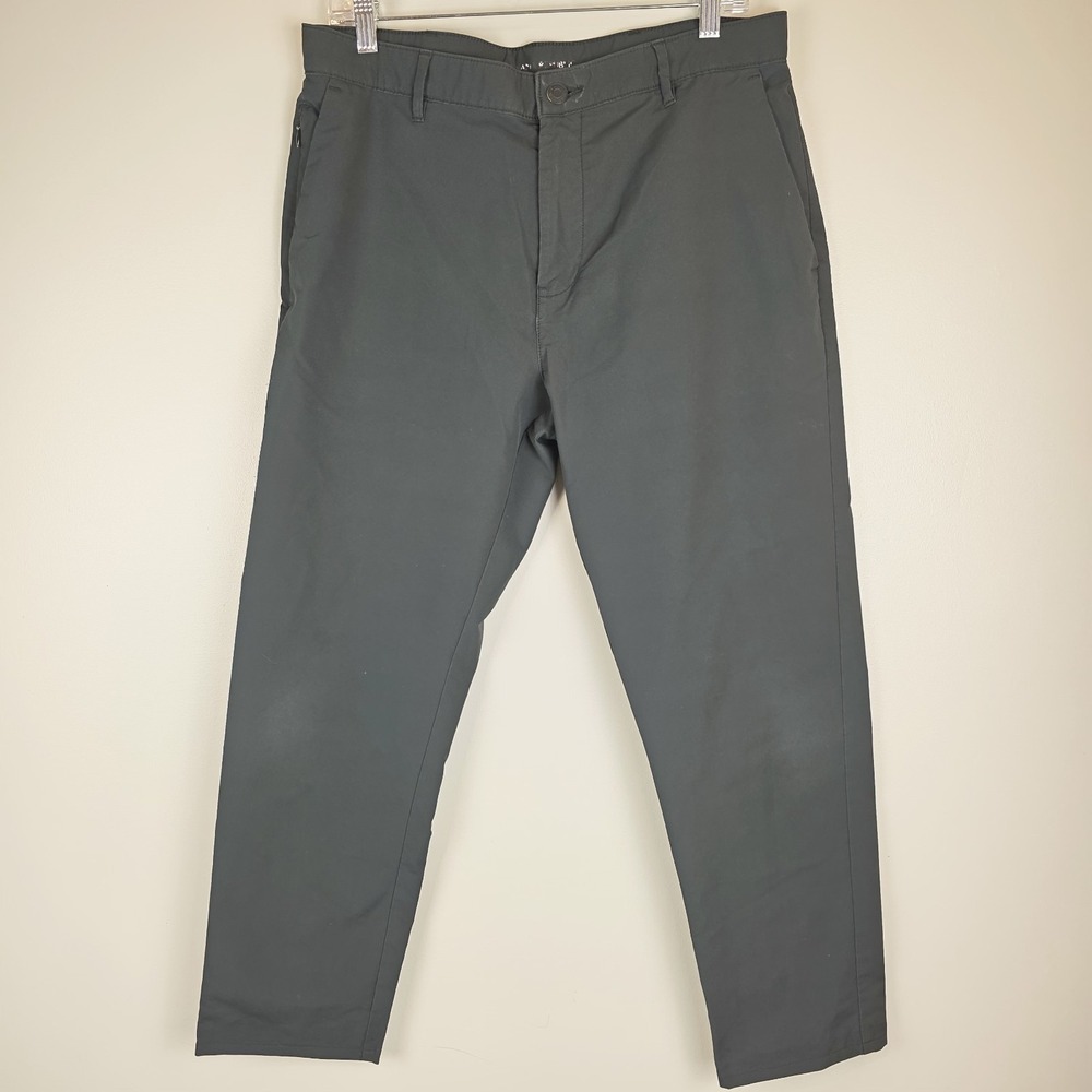 Banana Republic Pants‎ Mens 34x30 Gray Chino Straight Leg Flat Front Casual.A212